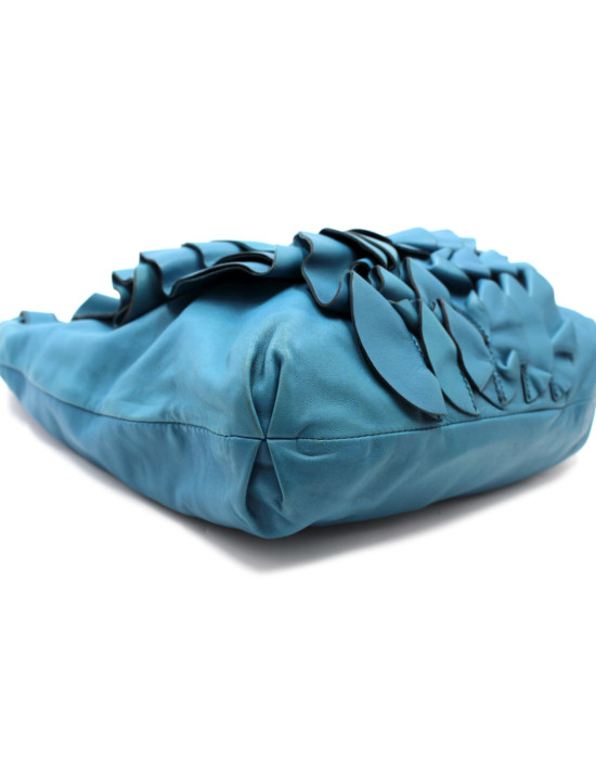 Valentino Shopping Cuir Bleu Canard