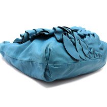 Valentino Shopping Cuir Bleu Canard