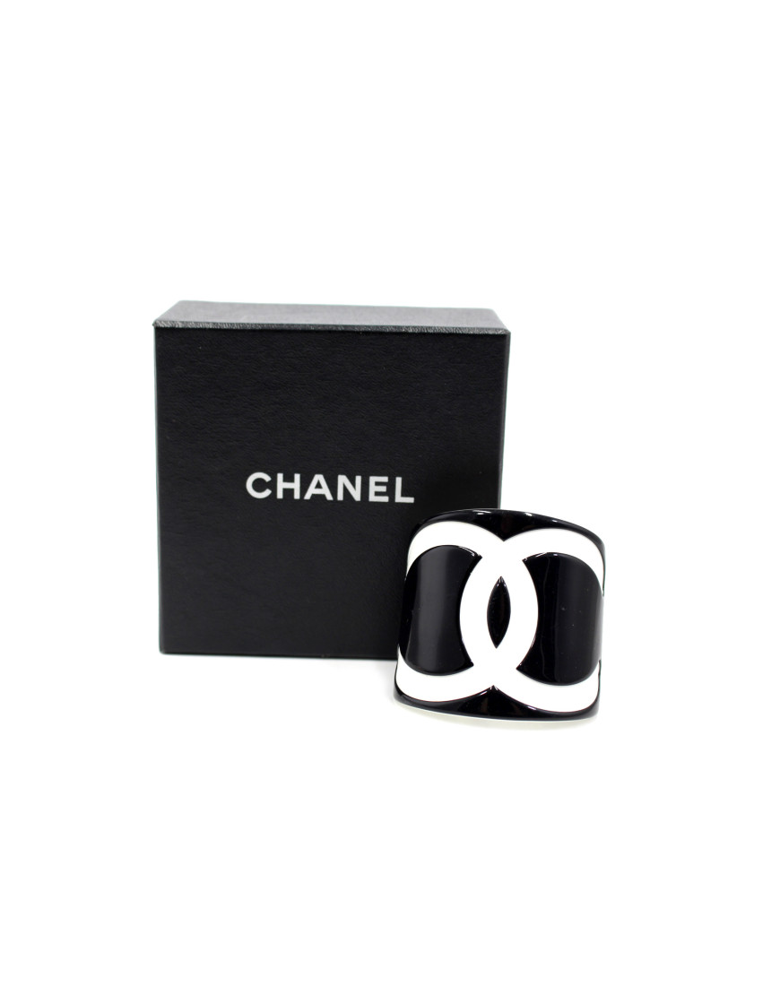 Chanel Bracciale PVC Bianco e Nero