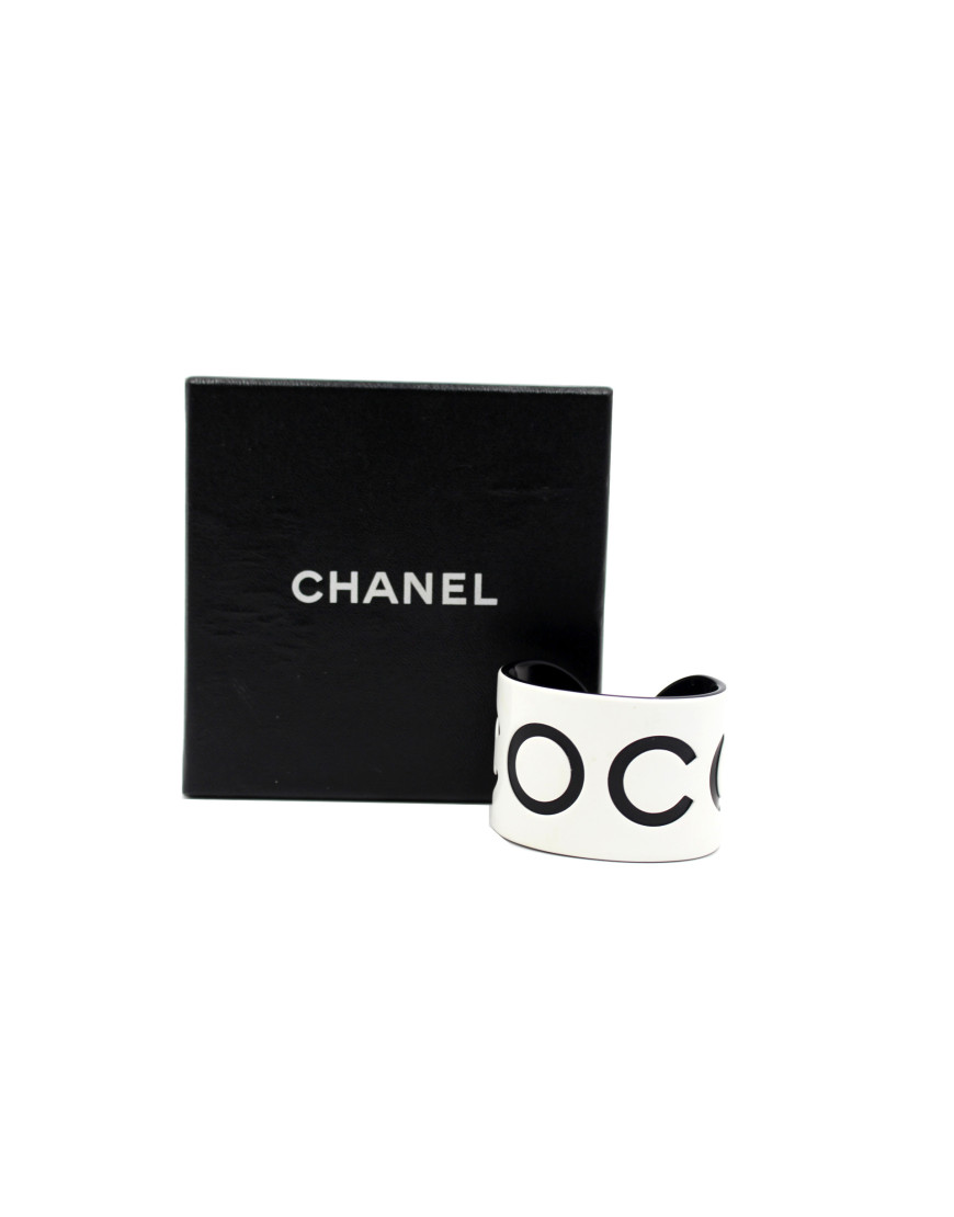 Chanel Bracciale PVC Bianco e Nero