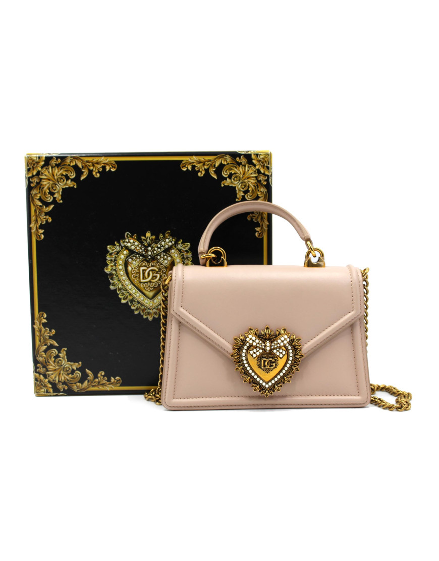 Dolce & Gabbana Tote Bag Devotion Mini Pelle Cipria