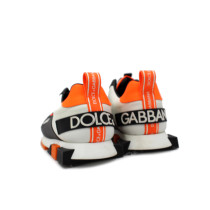 Dolce & Gabbana Sneakers Pelle Nero Arancio