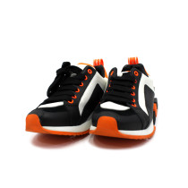 Dolce & Gabbana Sneakers Pelle Nero Arancio