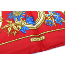 Hermes Foulard Caraibes Seta Rossa