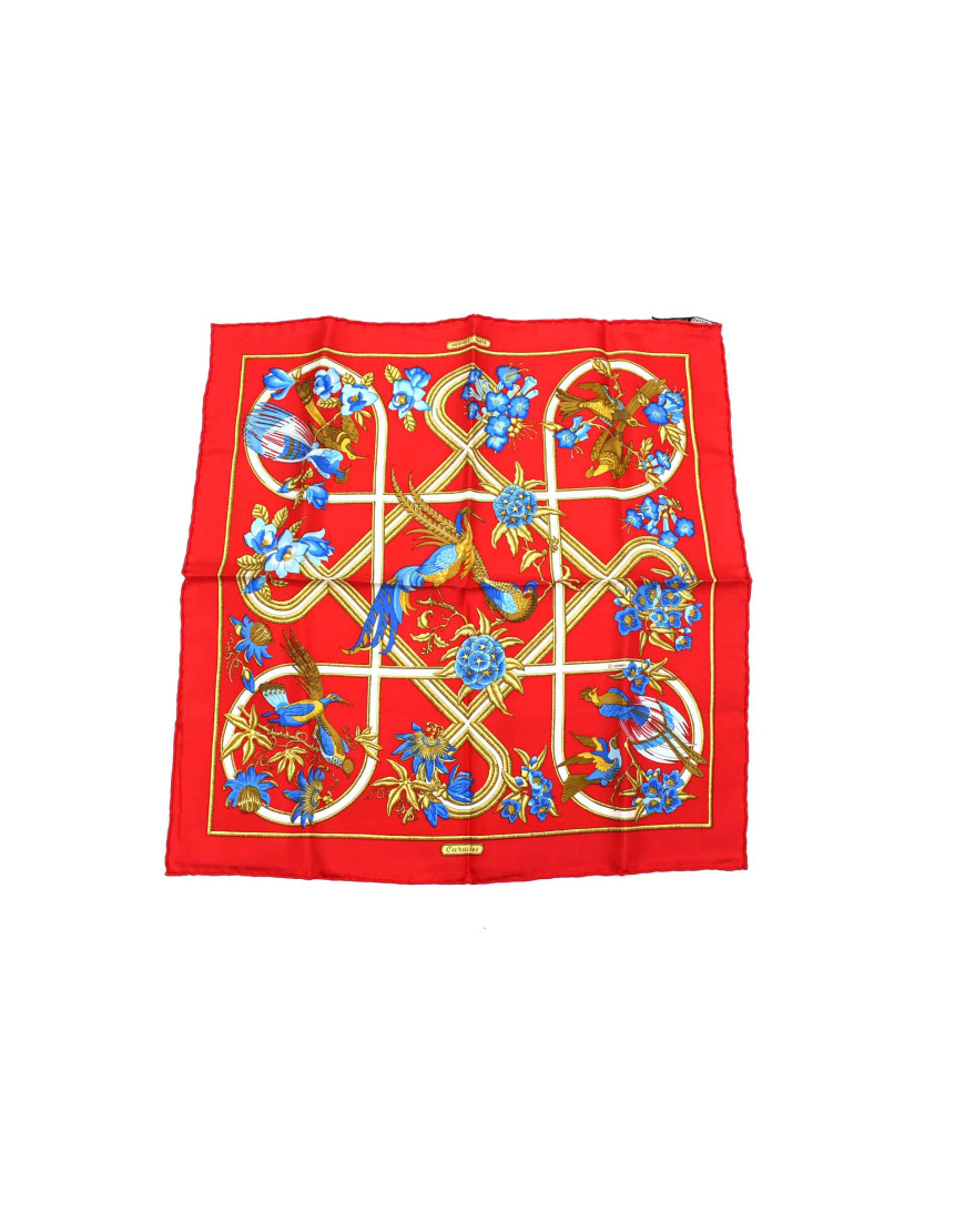 Hermes Foulard Caraibes Seta Rossa