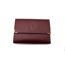 Cartier Portafoglio Pelle Bordeaux