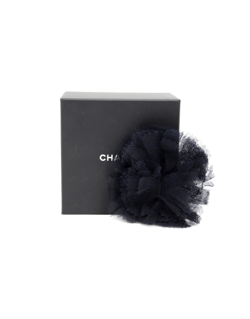 Chanel Camelia Spilla Nera