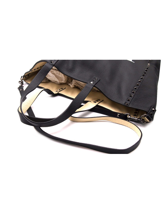 Valentino Tote Bag Pelle Nera