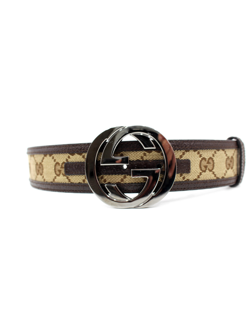 Gucci Cintura Interlocking GG Beige