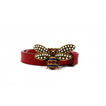 Gucci Cintura Bee Belt Red Pelle Rossa