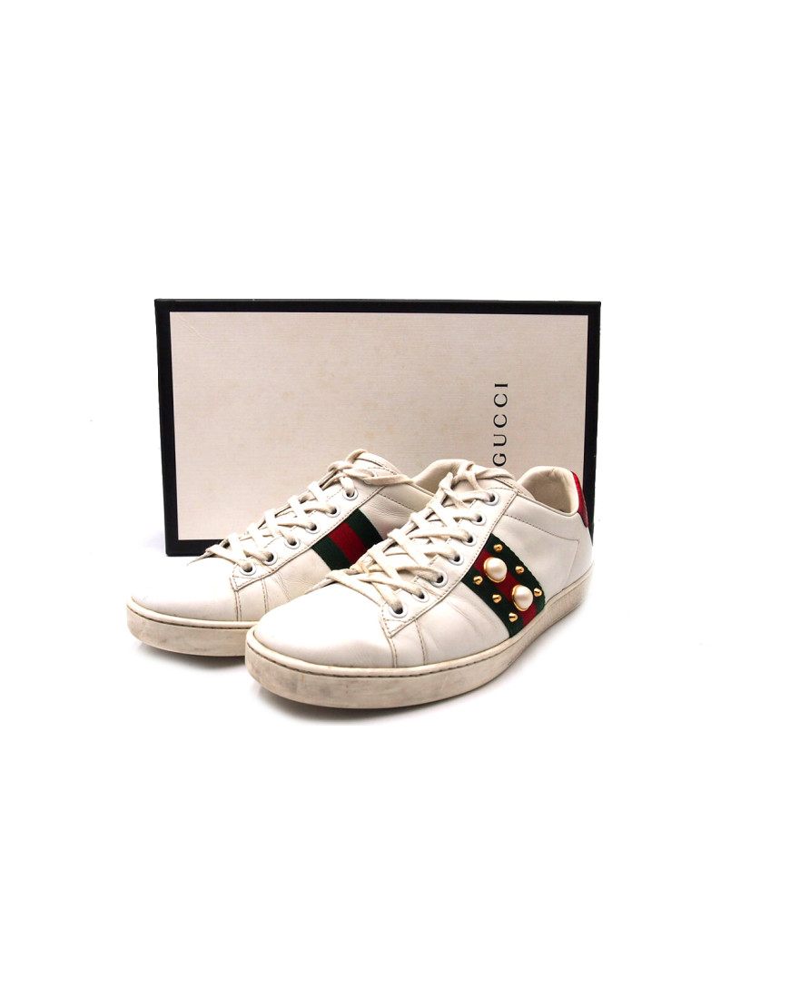 Gucci Sneakers Pelle Bianca