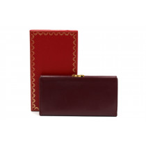 Cartier Portafoglio Pelle Bordeaux