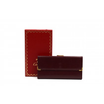 Cartier Portafoglio Pelle Bordeaux