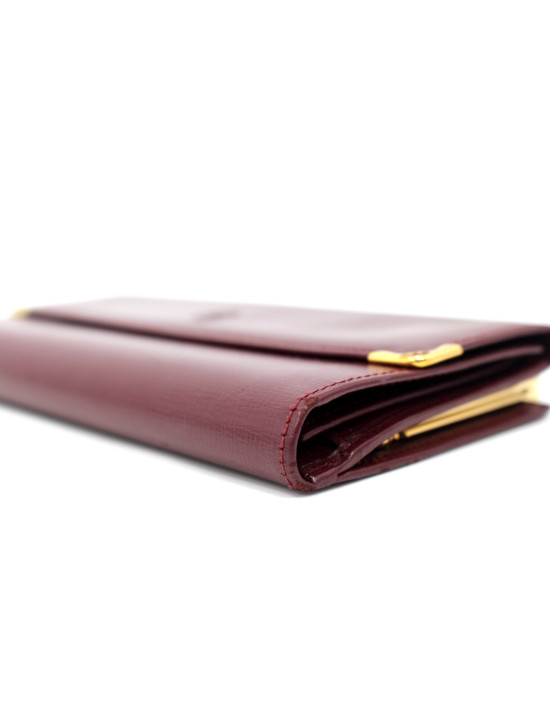 Cartier Portafoglio Pelle Bordeaux