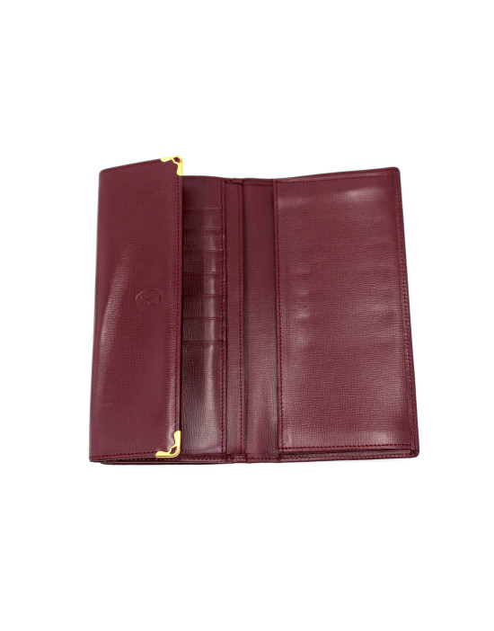 Cartier Portafoglio Pelle Bordeaux