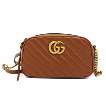 Gucci Marmont Camera Bag Pelle Marrone