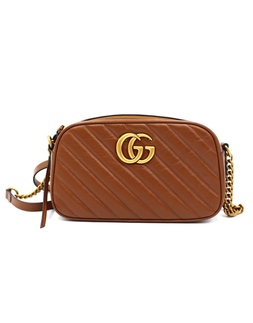 Gucci Marmont Camera Bag Pelle Marrone