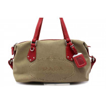 Prada Shopping Tela Jacquard Beige