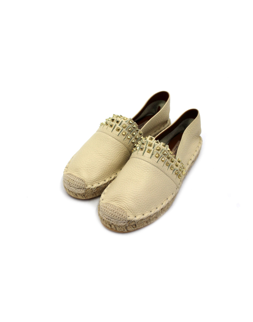 Valentino Espadrillas Pelle Beige