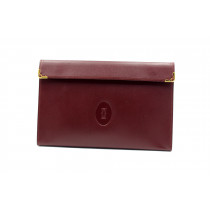 Cartier Pochette Pelle Bordeaux