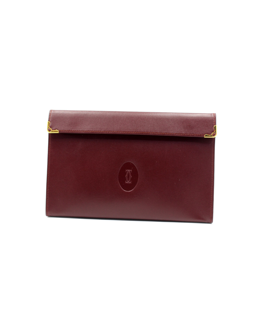 Cartier Pochette Pelle Bordeaux