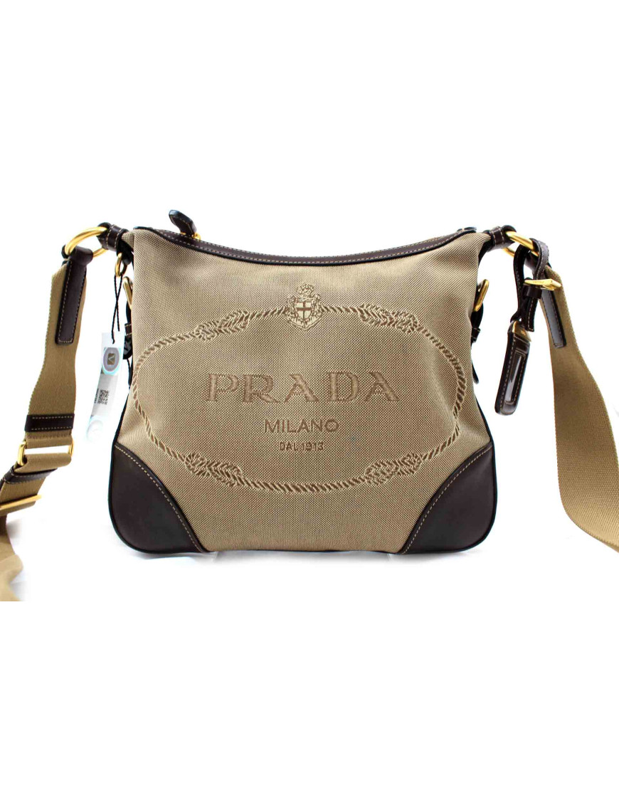 Prada Tracolla Tela Beige