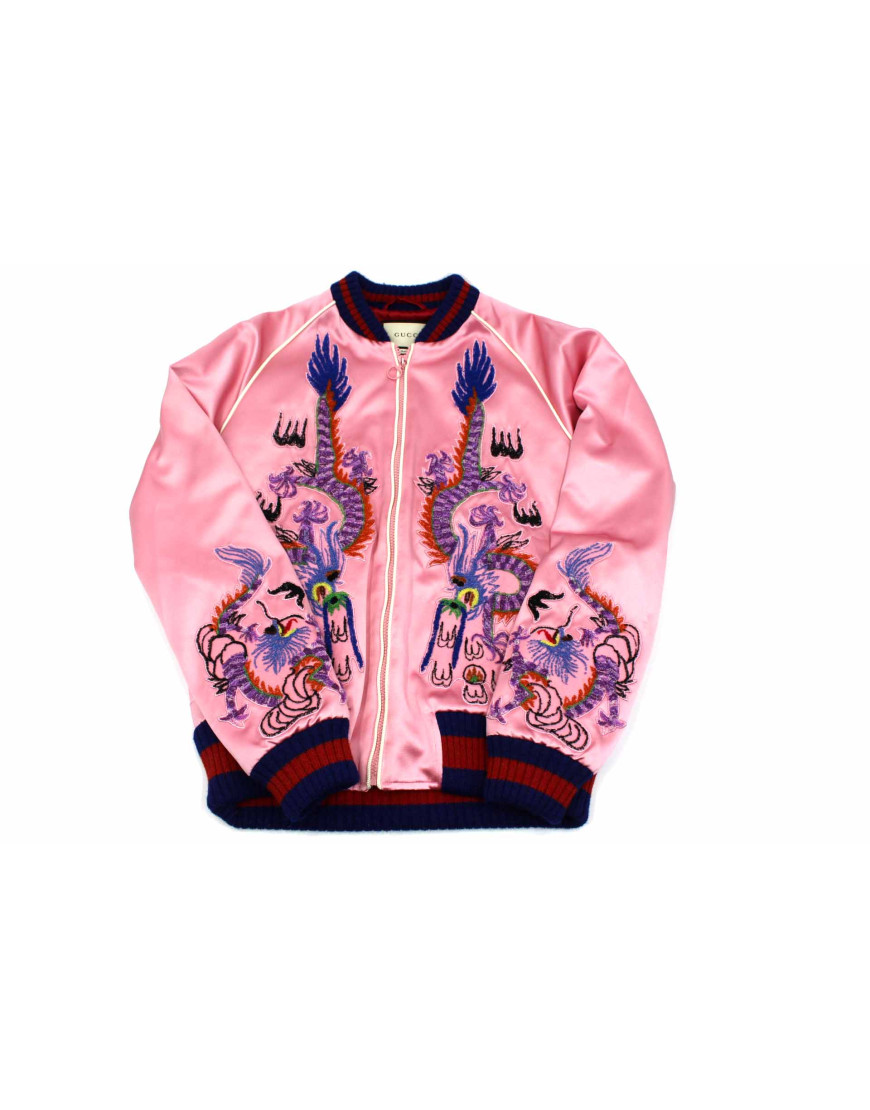 Gucci Bomber Seta Rosa