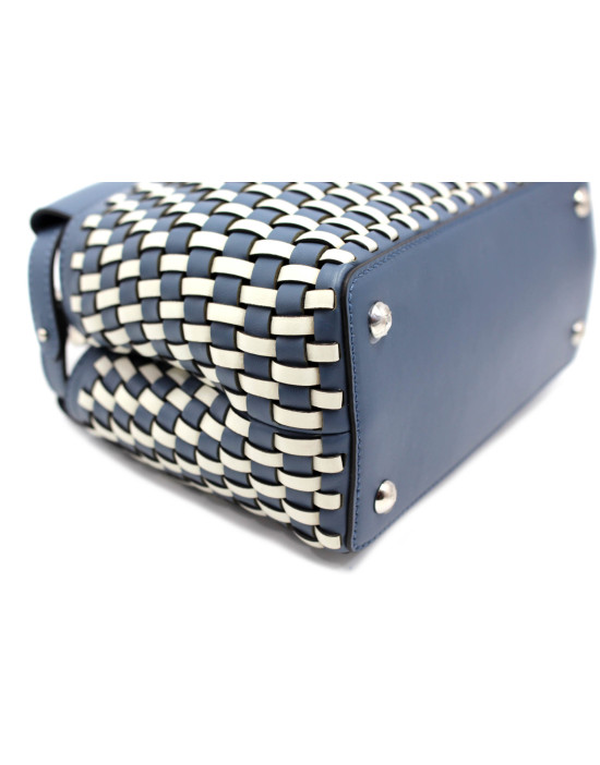 Fendi Peekaboo Pelle Bianca e Azzurra