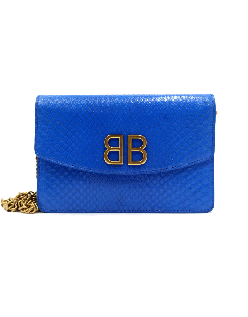 Balenciaga Pochette Pitone Blu