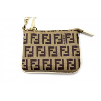 Fendi Portamonete Tela Beige