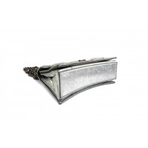 Balenciaga Crush Small Shoulder Bag Pelle Silver