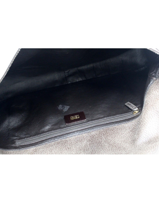 Fendi Baguette Maxi Pelle Tortora