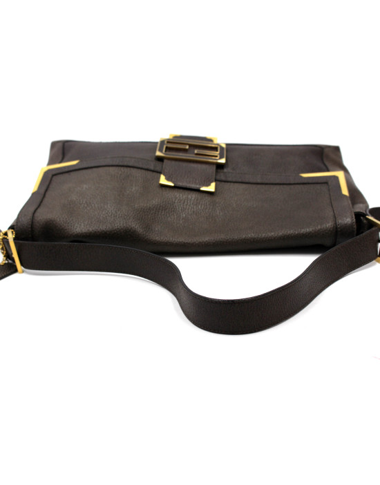 Fendi Baguette Maxi Pelle Tortora