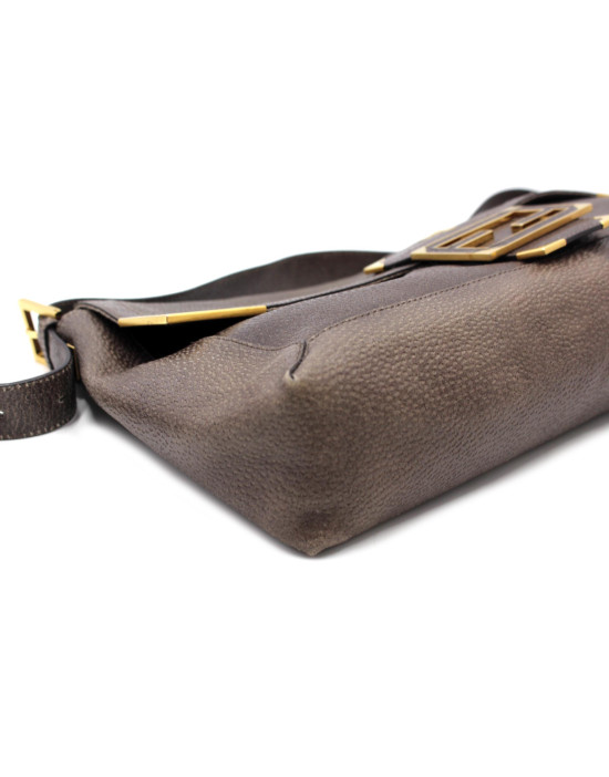 Fendi Baguette Maxi Pelle Tortora