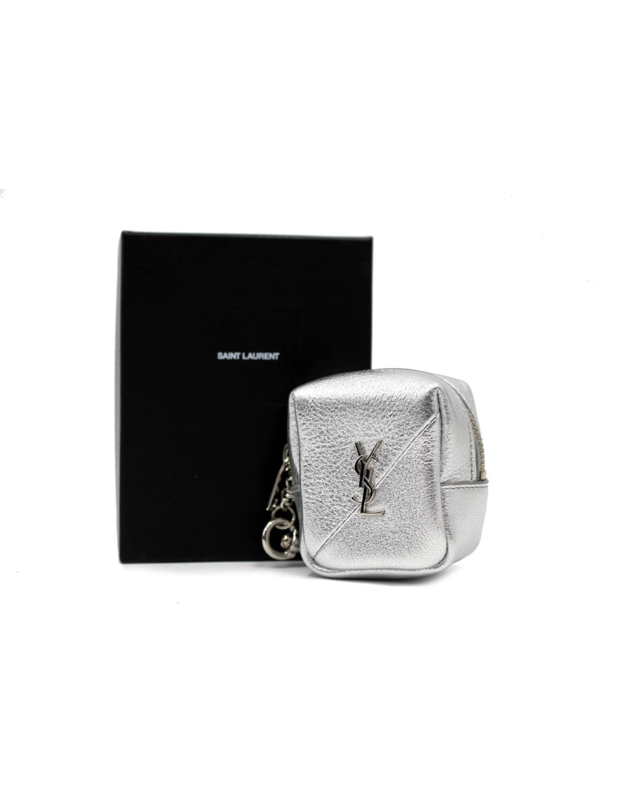 Saint Laurent Charm Pelle Argento