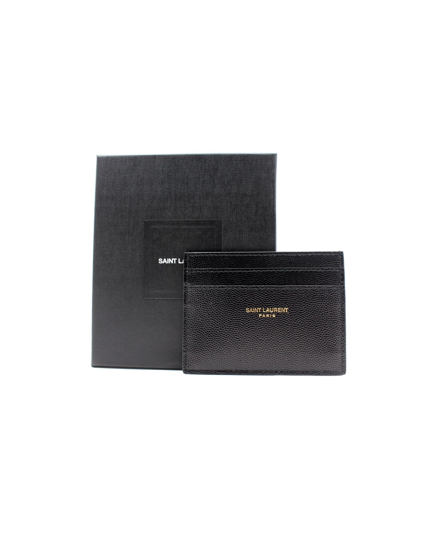 Saint Laurent Portacarte Pelle Nera