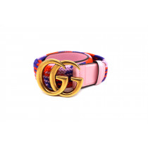 Gucci Cintura Marmont Tela e Pelle Multicolor