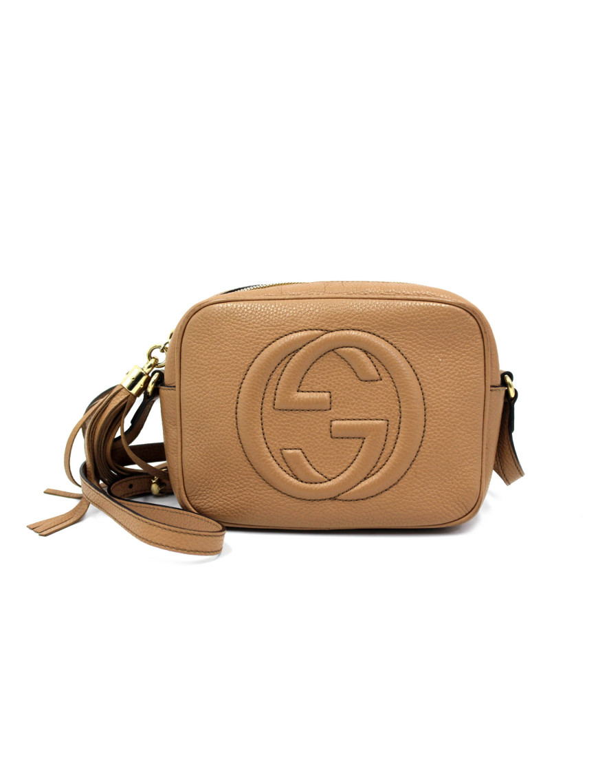 Gucci Soho Camera Bag Pelle Cammello