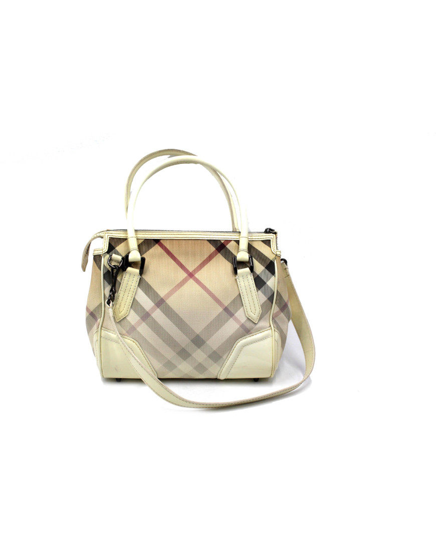 Burberry Shopping Pelle Bianca