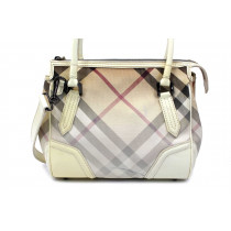 Burberry Shopping Pelle Bianca