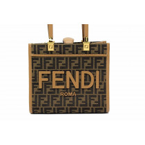 Fendi Sunshine Small Jacquard FF 19 Marrone