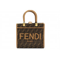 Fendi Sunshine Small Jacquard FF 19 Marrone