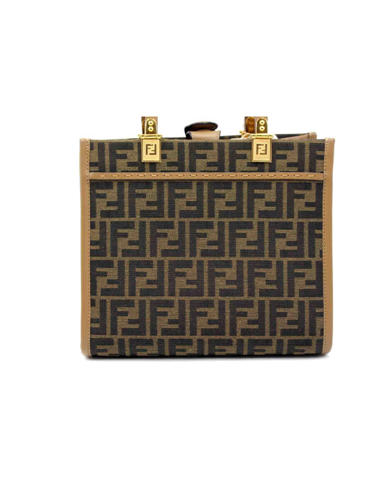 Fendi Sunshine Small Jacquard FF 19 Marrone