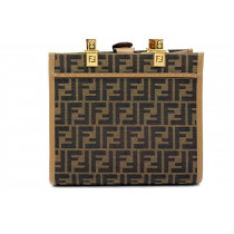 Fendi Sunshine Small Jacquard FF 19 Marrone