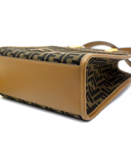 Fendi Sunshine Small Jacquard FF 19 Marrone