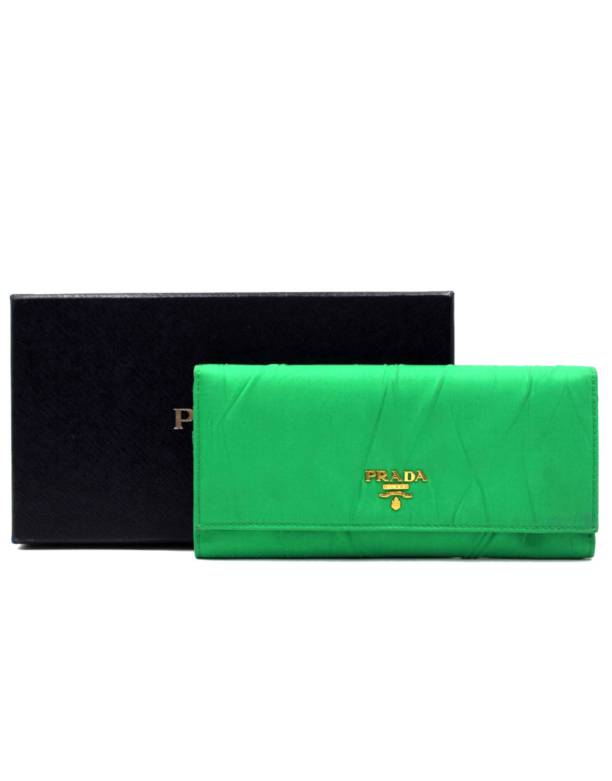 Prada Portafoglio Raso Verde