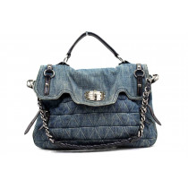 Miu Miu Shopping Denim Blu