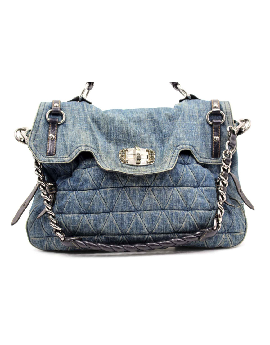 Miu Miu Shopping Denim Blu