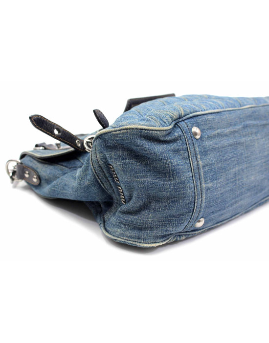 Miu Miu Shopping Denim Blu
