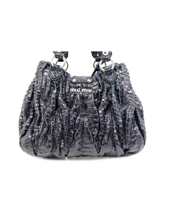 Miu Miu Shopping Lucertola Blu